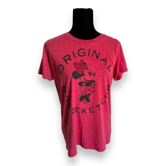 5/$35     Disney Womens Tee Sz L Red Original Mouseketeer Minnie Mouse Shirt Top - Picture 3 of 9